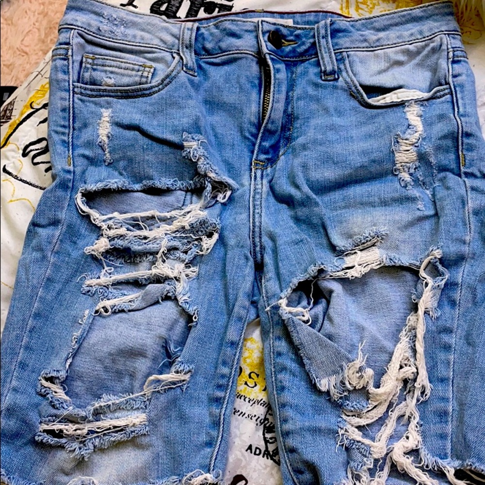 Ripped Jean shorts